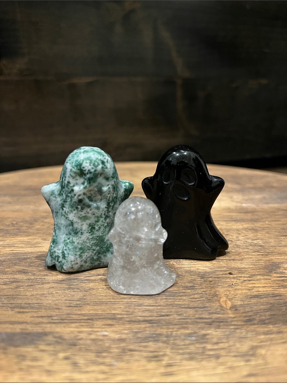SALE 3/$15 Ghost Crystal Bundle Smokey Quartz, Moss Agate, Obsidian